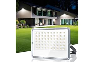 TASINUO 50W LED Floodlight Outdoor, 5000LM Outdoor Security Lights, IP67 Waterproof LED Spot Lights 7000K Daylight LED Flood Lights for Garden, Yard, Garages, Warehouse, Patio, Billboard