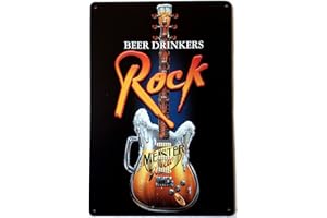 Hioni Beer Drinkers Rock Vintage Cartel de chapa Póster Cartel para pared decoración de pared metal
