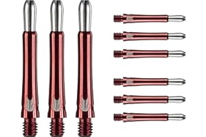 Target Darts Grip Style Aluminium Shaft - Pack of 9 | Blue/Black/Red – 3 Length Options | Professional Darts Accessories, 2BA Shaft Multipack with Rings, Dart Shaft Multipack, Dart Stems