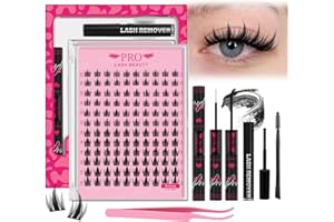 ‎PRO LASHBEAUTY PROLASHBEAUTY Manga Lashes Cluster Wimpern Extensions Lash Extension Set DIY Wimpernverlängerung Kit Bindung und Siegel Wimpern Kleber Entferner Applikator Wimpernbürste (Anime,10-16mix)