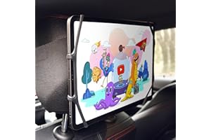 MyGadget Uchwyt na zagłówek do tabletu – uniwersalne zastosowanie do tabletów o przekątnej 7-11 cali – uchwyt na tylne siedzenie m.in. iPad I Kindle Fire – czarny