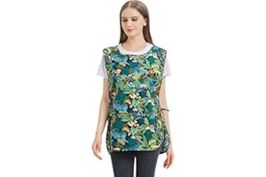 Nanxson Grembiule da donna, grembiule da cuoco senza maniche con 2 tasche e lacci laterali regolabili per la pulizia, la ristorazione e la cucina CF3187