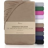 NatureMark Fitted Sheet 200 x 220 cm Microfibre &ndash; Soft Elastic Sheet for Box and Water Bed, Height 40 cm, Breathable, Quick-D