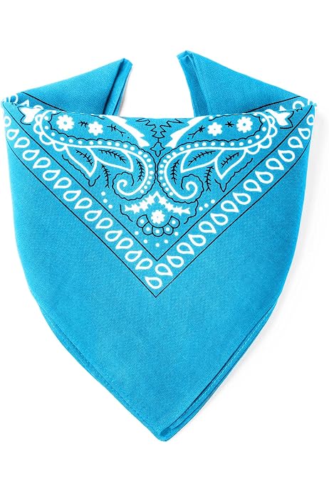 ATM Bandana / Foulard - Noir, 100% Coton, Motif Paisley