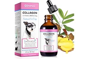 JSBNQRMZ Collagen Dietary Supplement For Dogs,60ml Collagen And Msm Can Nourish And Support Your Pet'S Joints,Strengthen Bones And Enhance Joint Lubrication,Anti-Inflammatory,Enhance Immunity