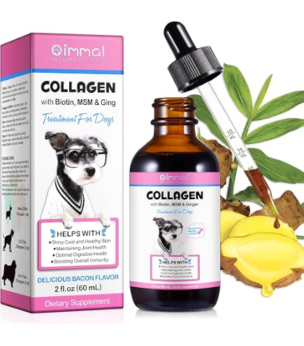 Flüssiges Kollagen Für Hunde – 60ml, Mit Biotin & MSM, Für Gelenke & Fell