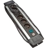 Brennenstuhl AN4 Premium Alu-Line grup priz ile şalter 1,8 m H05VV-F 3 G1,5, Gri, 1391001066
