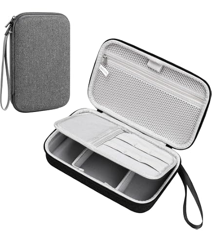 Organisateur Câbles électronique Portable - Pochette Rangement Voyage Beige Pour Chargeurs, Câbles & Accessoires