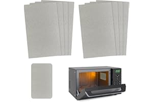 BRELET 9 Pezzi Foglio di Mica per Microonde Universale,Piastra di Mica127 x 203 mm.Mica Piastre a Microonde.Protezione e Ricambi di Qualità Superiore per Forno a Microonde.Per Microonde e Forno