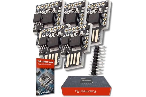 AZDelivery Digispark Rev. 3 Kickstarter avec USB Carte de Développement Compatible avec Arduino 100% avec ATtiny85 incluant Un E-Book!