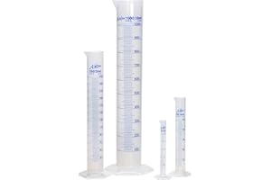 AZLON CPB1000P Plastic, Blue, Cylinder Spouted Grads, Polypropylene, 1000 ml