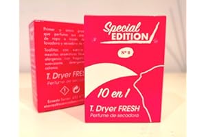 T.Dryer Fresh Perfume de Secadora, 10 Paquetes de 10 Unidades, 100 toallitas.