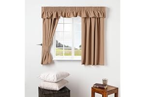 Trend Furnishings Caravan Curtain Curtains Dark Beige, Perfect for Caravan Motor home Camper vans (90" Width x 38" Drop)
