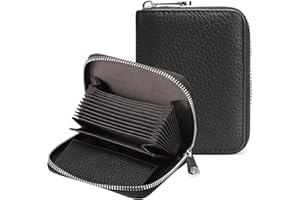 SENDEFN Geldbörse Damen, Portemonnaie mit Reißverschluss und viele Fächer, Geldbeutel Leder, RFID-Schutz Kartenhalter mit vielen Fächern, klein und im Kurzformat Brieftasche Für Frauen