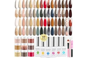 Lavender Violets Dip Powder Nail Kit 30 Colors Morandi Misty Glitter Skin Nude Gold Brown Sage Green Acrylic Liquid Set Base Top Coat Activator Brush Saver with Sticker Manicure Starter B704