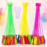 Toyshine Water Balloons Holi For Kids Boys And Girls, Latex With Refill Hose, Three Bunches Balloons Games Swimming Pool Outd