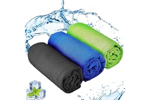 Fychuo Cooling Towel, 3 PCS Instant Cooling Towels for Neck, Quick Dry Ice Towel Soft Breathable Gym Towel Microfibre Sweat Towel for Sports Gym Yoga Camping Running Fitness Workout (40"X 12")