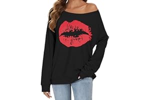 Gosunny Schulterfreies Oberteil Damen Langarm Pullover Lässige Sweatshirt Causal Elegant Bluse