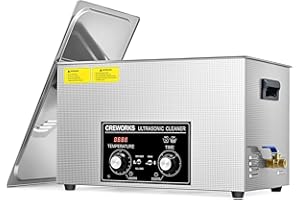 CREWORKS Nettoyeur à Ultrasons Professionnel 30L 600W avec Chauffage 600W, Minuterie 1-30min, Modes Dégazage et Doux, Réservoir Inox 304 40kHz pour Pièces Auto, Bijoux, Instruments Dentaires