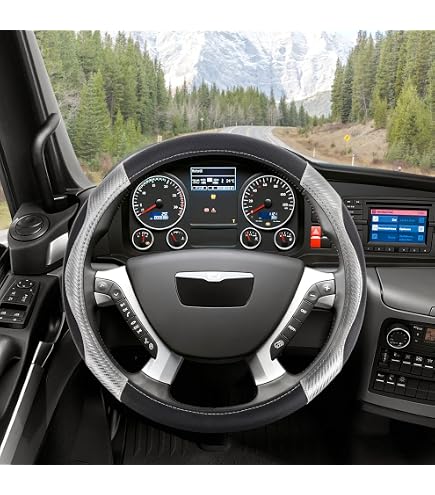 All Ride LKW Lenkradhülle Aus Leder – Beige/schwarz, Für Lenker 44–46 Cm, Mit Verstärkten Nähten