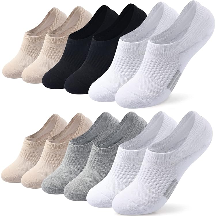 PROPOG - Pack De 12 Paires Chaussettes Basses Unisexe | Coton, Anti-Glisse Et Invisibles Dans Les Sneakers