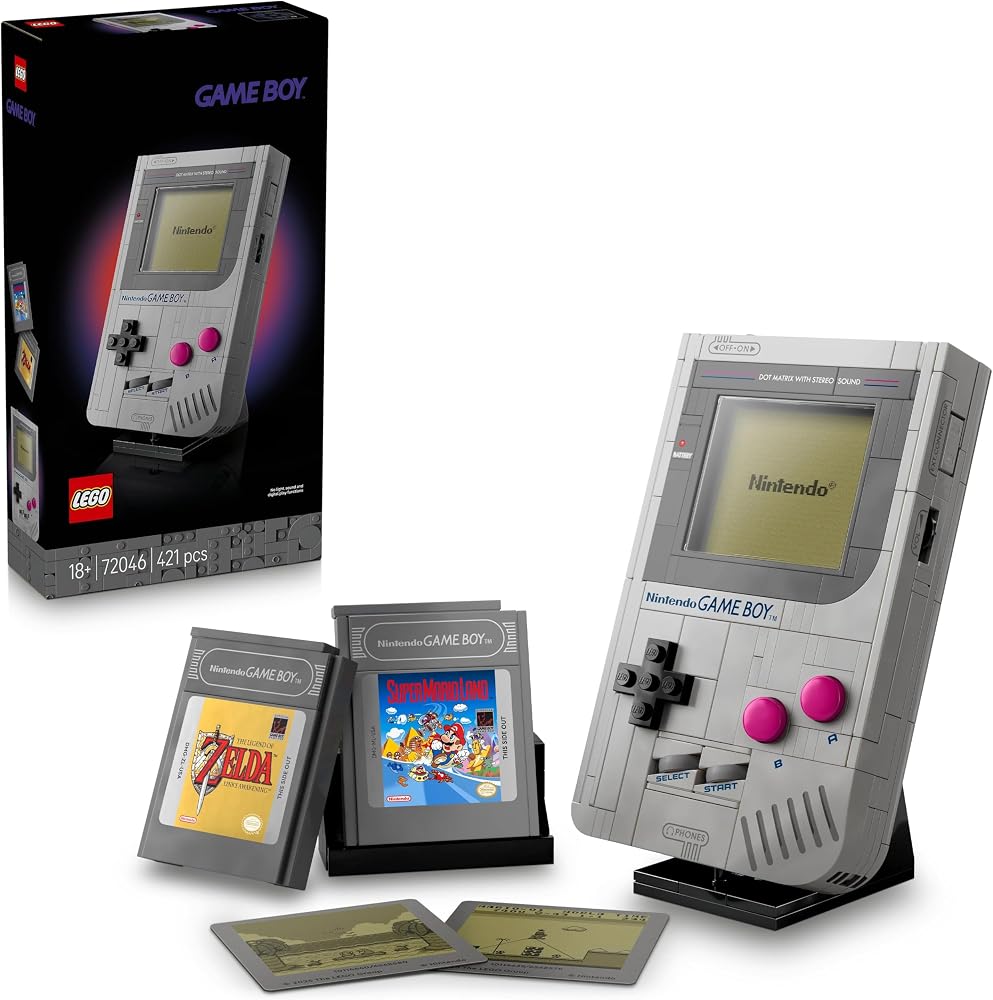 LEGO Game Boy 72046 | Yetişkin Nintendo Hayranları için Model Yapım Seti, Hediye Fikri (421 Parça)