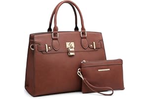 Dasein Women Handbags and Purses Ladies Shoulder Bag Top Handle Satchel Tote Work Bag with Matching Clutch