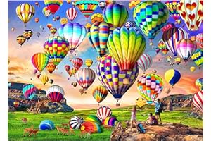 HUADADA Jigsaw Puzzles 1000 Pieces for Adults Hot Air Balloon Puzzle Educational Games Home Decoration Puzzle (27.56" x 19.69")…