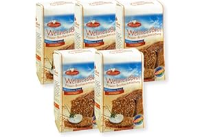 BIELMEIER KÜCHENMEISTER Brotbackmischung Wellnessbrot Power 5 x 500 g I Brotbackmischungen für Brotbackautomat I Brot mit Backmischung einfach gemacht