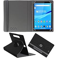 Acm Designer Rotating Leather Flip Case Compatible with Lenovo Tab M8 (WiFi) Cover Stand Black