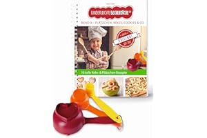 DS PRODUKTE Kinderleichte Becherküche Band 5- 3 Messbecher und ein Rezeptbuch mit 10 Rezepten, Plätzchen, Kekse, Cookies und Co. Bekannt aus Die Höhle der Löwen: ... Backen und Kochen für Kinder ab 3 Jahren)