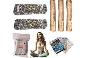 SamayZen - Salvia Bianca con Ruda per Bruciare e Palo Santo - Pulizia energetica - Sahumerio Natural (Salvia con RUDA - Palo Santo)