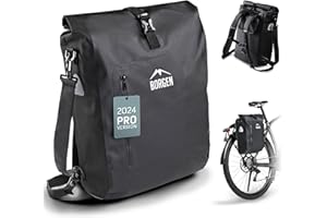Borgen alforja para bicicleta para portaequipajes, 25 l, 100% impermeable, asa y correa para el hombro