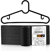 milano home Plastik Elbise Askısı, Siyah Elbise Askısı, G&ouml;mlek Askısı, Dolap İ&ccedil;i Askı, Yer Kaplamayan Askı, Ceket Askısı, Pan