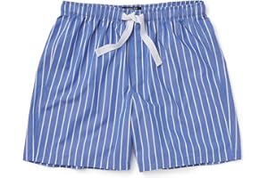 THE SAVILE ROW COMPANY LONDON Men's Luxury 100% Cotton Soft Pyjama Bottom Lounge Shorts