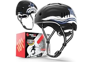 SKATEWIZ Casco Bicicleta Niño - Casco Patinete para niños y Adolescentes desarrollado por el Fabricante alemán en 12 diseños geniales - Casco Skate y Bici Extremadamente Ligeros