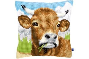 Vervaco Kit coussin au point de croix Vache, 29 x 3 x 255 cm