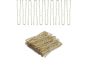 Stoutips 100 PCS U-Shaped Hair Pins for Buns (Blonde) - 5 cm / 2 Inches, Best for All Hair Types and Styles
