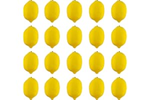 JEDFORE Artificial Lemons Simulation Lifelike Small Lemons Fake Fruit for Home Kitchen Wedding Party Decoration Photography 20pcs Set (Yellow)