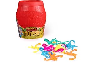 SPIN MASTER GAMES - JUEGO DE MESA 'BARREL OF MONKEYS' UN CLÁSICO PARA TODA LA FAMILIA - Juegos Infantiles - 6070066 - Juguetes Niños 3 años + - Regalo Niño 3 Años +