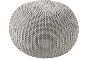 Wink Design Beaumont Pouf, Tela, Panna, 50x50xH35 cm