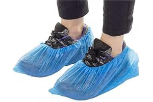 2YOU Disposable BLUE Plastic Over Shoe Covers roll reusable Boot Protect Carpet Floor Premium Strong Quality (200)