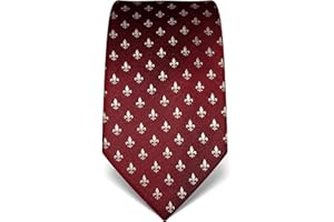 Vincenzo Boretti cravatta elegante classica da uomo, 8 cm x 15 cm, di pura seta di alta qualità, idrorepellente e antisporco, fleur-de-lis