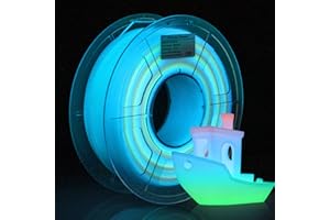 iSANMATE Rainbow Filament Phosphorescent PLA+ 1.75 mm, Glow in the Dark Multicolore Matériaux d'impression 3D en Filament, Précision Dimensionnelle +/- 0,03 mm, 1KG Bobine