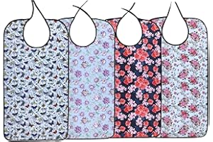 CACTIYE Bavoirs imperméables en tissu éponge pour adultes, personnes âgées et handicapées