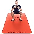 Large Exercise Mat - Extra Wide & Extra Thick Yoga Mat for Men & Women (183cm x 80cm x 10mm) - TPE Fitness Non Slip Gym Mat for Home HIIT Workouts, Pilates, Gymnastics