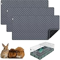 6-Pack Guinea Pig Cage Liners - Soft Reusable Fleece Blankets For Small Animals (24" X 16") - View #3