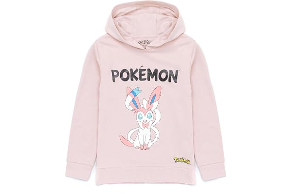 Pokemon Hoodie Girls Kids Game Gifts Sylveon Lilac Jumper Pullover