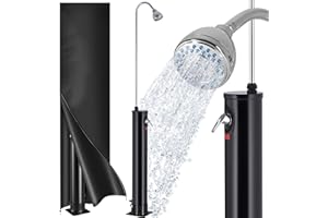 Monzana Douche Solaire de Jardin Noire 18 L Douche extérieure 215 cm Température Max. 60° énergie Solaire Piscine Camping Spa