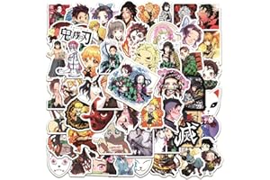 KOWASO Autocollants Demon Slayer Anime 100 pour valise Skateboard ordinateur portable bouteilles d'eau voiture adolescents garçons filles décalcomanie autocollant étanche